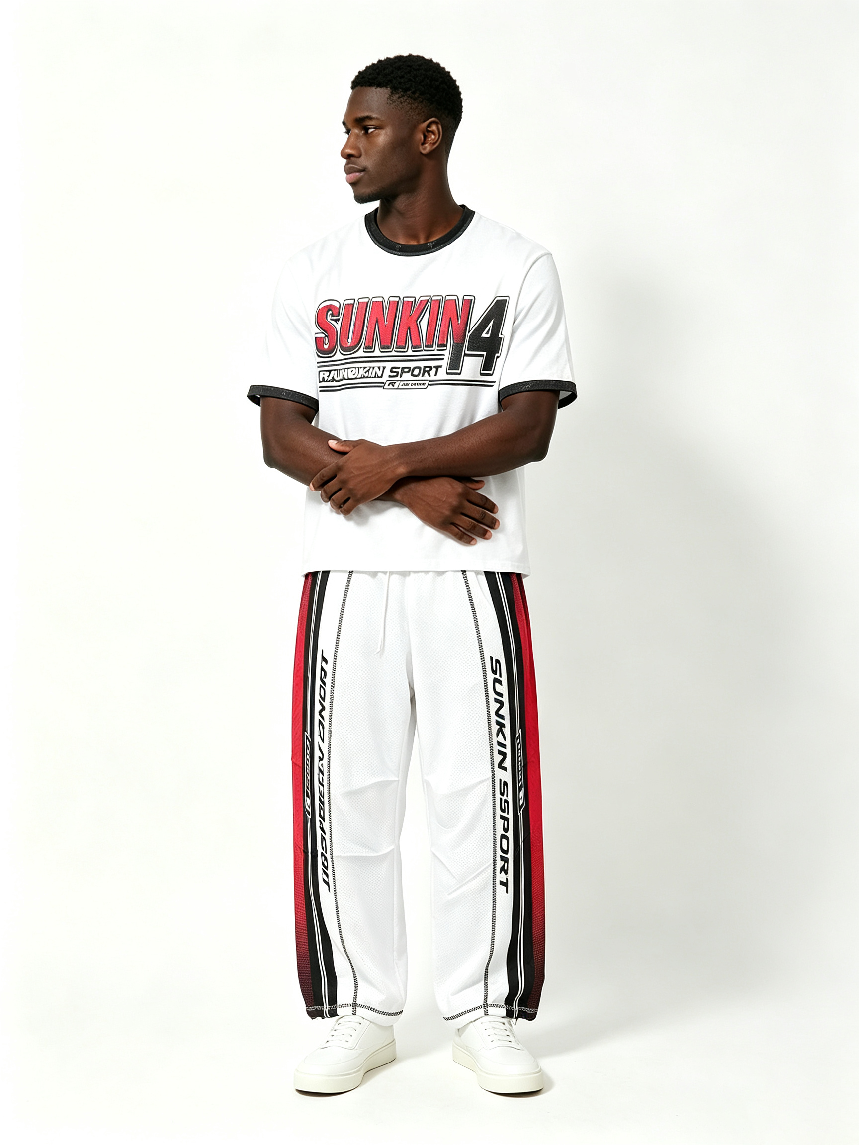 Custom Grey Urban Camo Raglan Long Sleeve Top & Side Panel Camo Wide Leg Nylon Pant Two Piece Matching Set Manufacturer | Men Varsity Letter 1997 Signature Cursive Script Oversized Tactical Streetwear Co-Ord Private Label, 50 MOQ, 7-Day Sample & 15-Day Bu