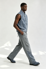 Custom Men Vintage Washed Faux Leather Vest, Stand Collar Sleeveless Streetwear Moto Waistcoat