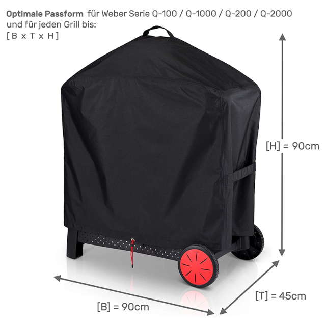 Premium BBQ Grill Cover with Top Handle