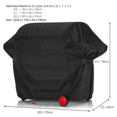 Premium BBQ Grill Cover XL, 175 x 65 x 115 cm Barbecue Covers for Gas Grill