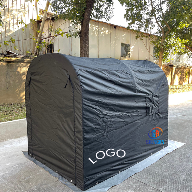 Large Size Heavy Duty Waterproof Bicycle Garage Shelter BicycleTent , All-Weather proof Black Color Protection