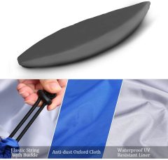 4.1-4.5m/13.4-14.7ft Kayak Cover Canoe Storage Dust Cover Waterproof & UV Protection Cover, Outdoor Fishing Boat Cover