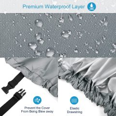 3.6-4.0m/11.8-13.1ft Kayak Cover Canoe Storage Dust Cover Waterproof & UV Protection Cover, Outdoor Fishing Boat Cover
