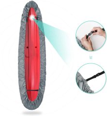 Kayak Cover Canoe Storage Dust Cover Waterproof & UV Protection Cover, Outdoor Fishing Boat Cover