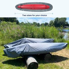 2.1-2.5m/6.8-8.2ft Kayak Cover Waterproof Kayak Canoe Cover Storage Dust Cover UV Protection Paddle Board Cover Fishing Boat Sunblock Shield for Outdoor Storage
