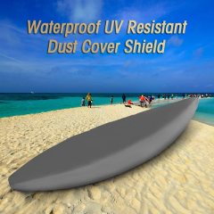 3.6-4.0m/11.8-13.1ft Kayak Cover Canoe Storage Dust Cover Waterproof & UV Protection Cover, Outdoor Fishing Boat Cover