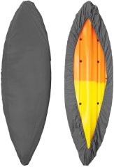 3.1-3.5m/10.1-11.4ft Kayak Cover Canoe Storage Dust Cover Waterproof & UV Protection Cover, Outdoor Fishing Boat Cover