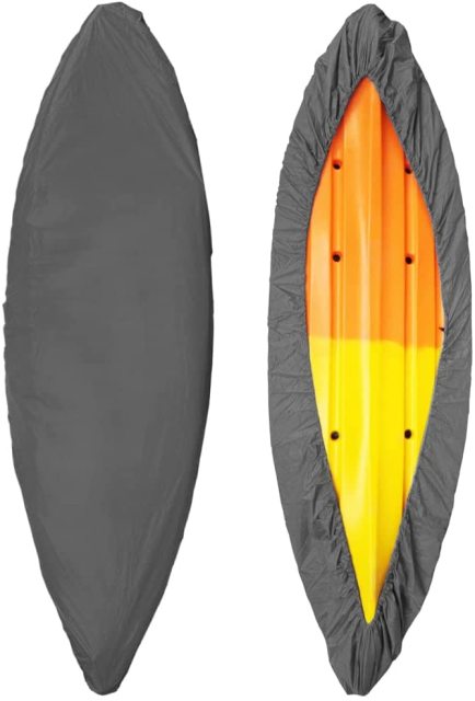 3.1-3.5m/10.1-11.4ft Kayak Cover Canoe Storage Dust Cover Waterproof & UV Protection Cover, Outdoor Fishing Boat Cover
