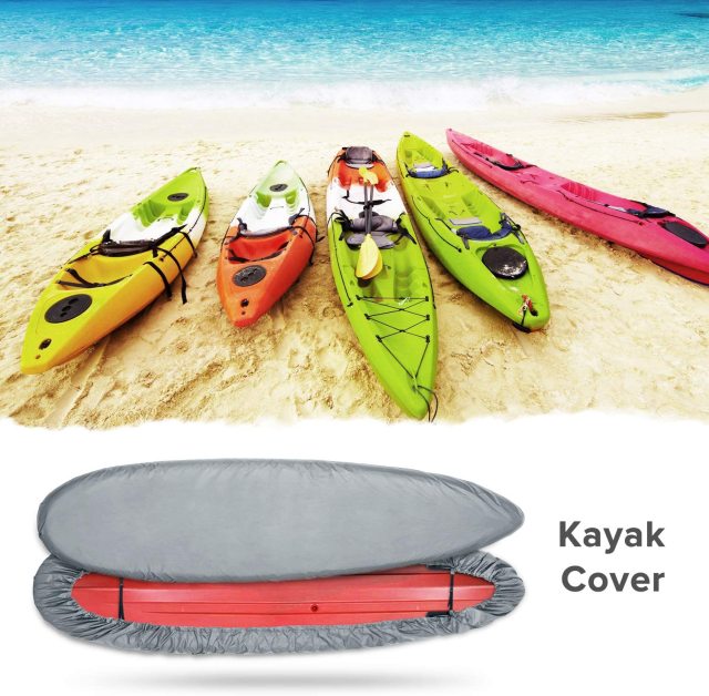 Kayak Cover Canoe Storage Dust Cover Waterproof & UV Protection Cover, Outdoor Fishing Boat Cover