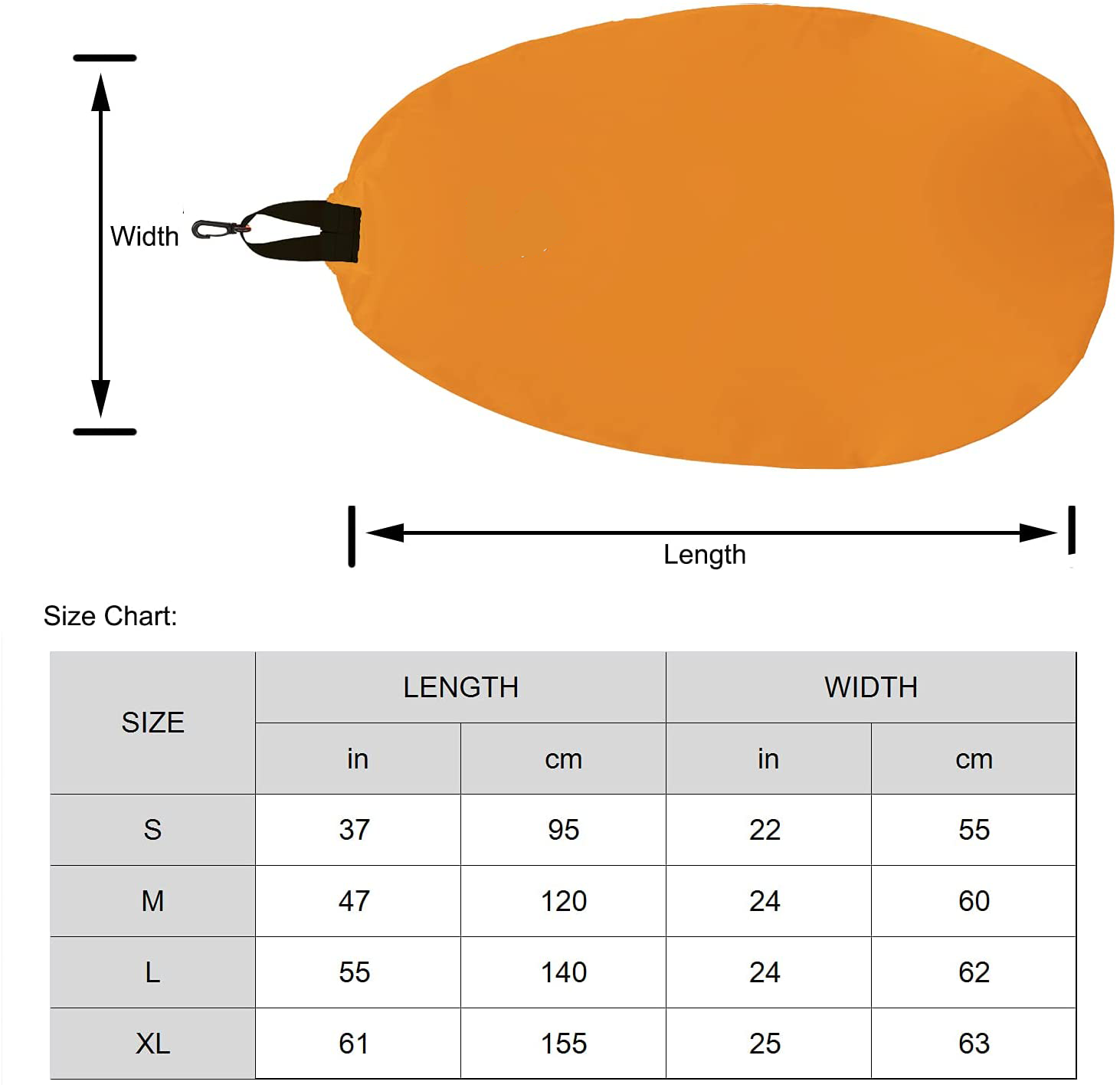 Kayak Cockpit Cover, Universal Waterproof Cover for Transport,Outdoor Storage Keep Hatch Hole Seat Clean