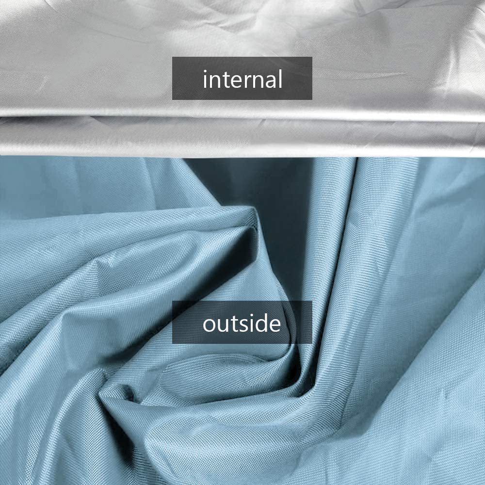 7.8-18ft Waterproof Kayak Canoe Cover-Storage Dust Cover UV Protection Sunblock Shield for Fishing Boat /Kayak / Canoe 7 Sizes Baby Blue