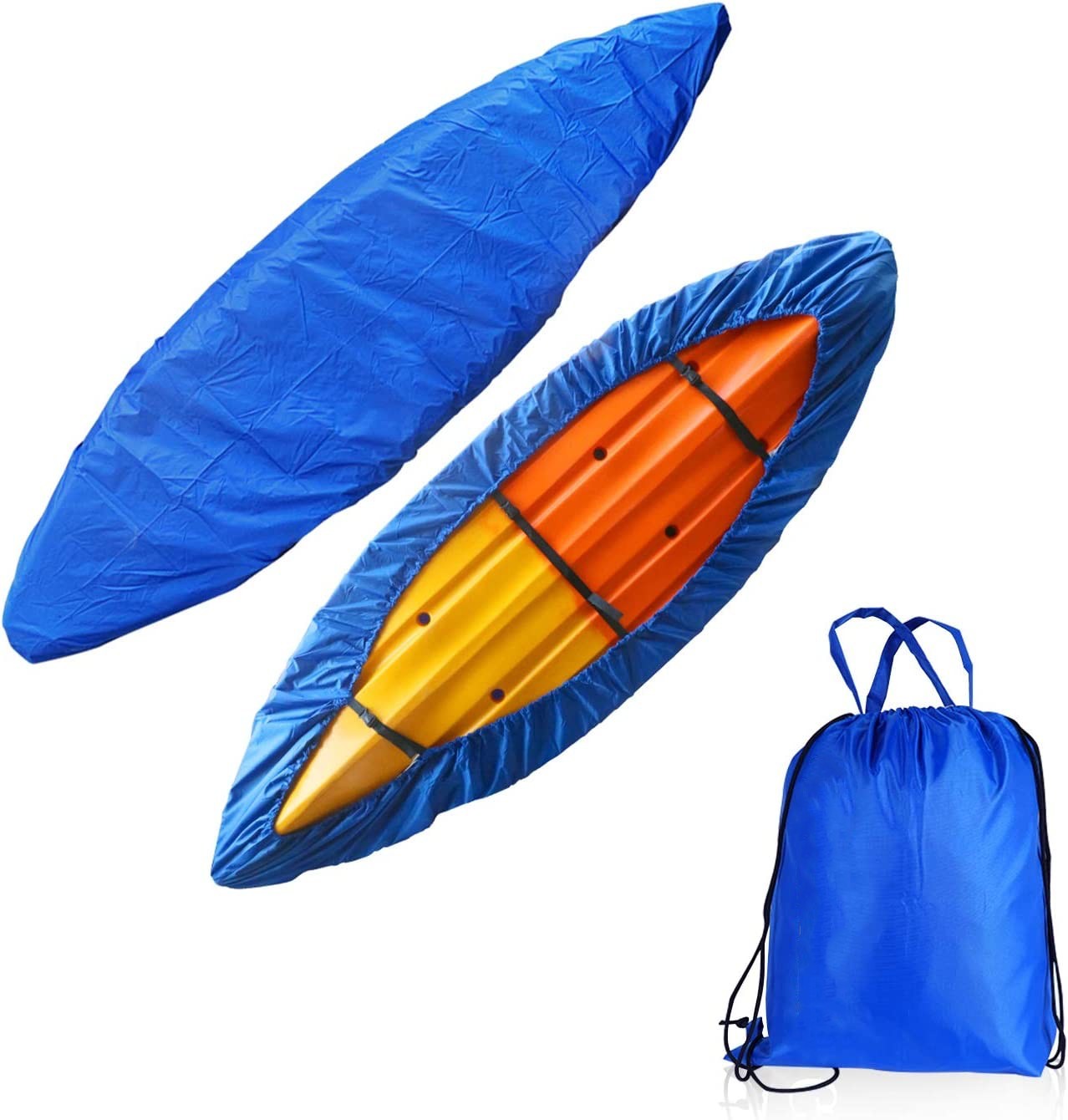 7.8-18ft Waterproof Kayak Canoe Cover-Storage Dust Cover UV Protection Sunblock Shield for Fishing Boat /Kayak / Canoe 7 Sizes Blue