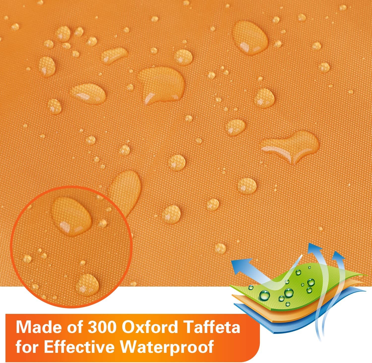 7.8-18ft Waterproof Kayak Canoe Cover-Storage Dust Cover UV Protection Sunblock Shield for Fishing Boat /Kayak / Canoe 7 Sizes Orange
