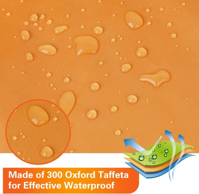 7.8-18ft Waterproof Kayak Canoe Cover-Storage Dust Cover UV Protection Sunblock Shield for Fishing Boat /Kayak / Canoe 7 Sizes Orange