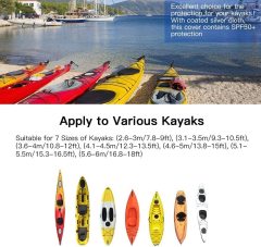 7.8-18ft Waterproof Kayak Canoe Cover-Storage Dust Cover UV Protection Sunblock Shield for Fishing Boat /Kayak / Canoe 7 Sizes Blue