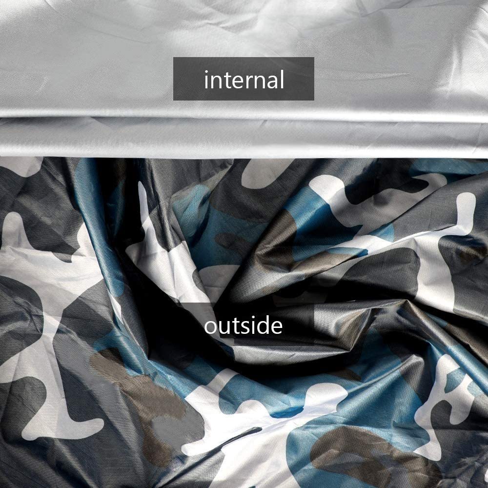 7.8-18ft Waterproof Kayak Canoe Cover-Storage Dust Cover UV Protection Sunblock Shield for Fishing Boat /Kayak / Canoe 7 Sizes Camouflage navy blue