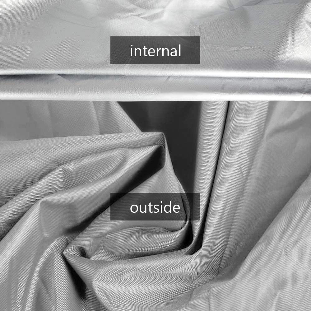 7.8-18ft Waterproof Kayak Canoe Cover-Storage Dust Cover UV Protection Sunblock Shield for Fishing Boat /Kayak / Canoe 7 Sizes Silver