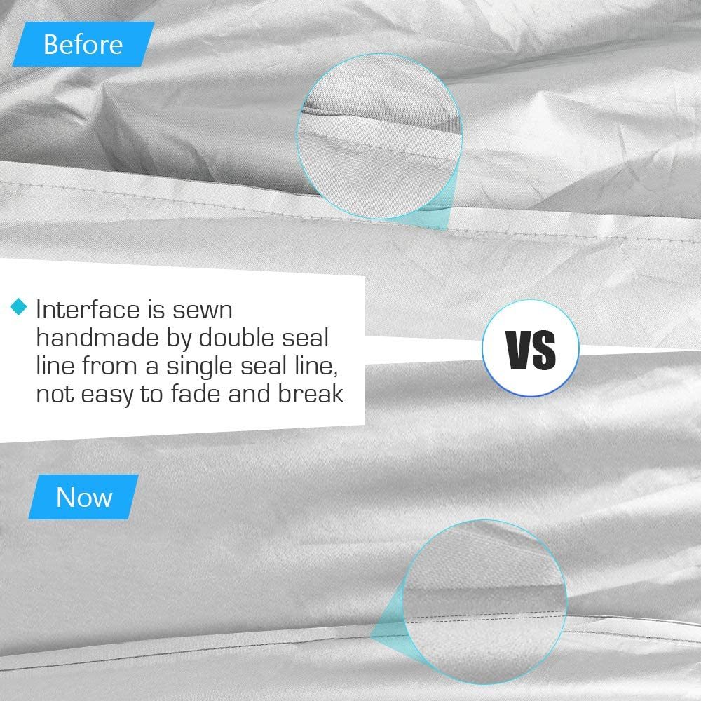 7.8-18ft Waterproof Kayak Canoe Cover-Storage Dust Cover UV Protection Sunblock Shield for Fishing Boat /Kayak / Canoe 7 Sizes Silver