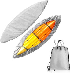 7.8-18ft Waterproof Kayak Canoe Cover-Storage Dust Cover UV Protection Sunblock Shield for Fishing Boat /Kayak / Canoe 7 Sizes Silver