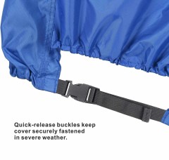 Outboard Motor Cover - Waterproof 600D Heavy Duty Boat Engine Hood Covers - Fit for Motor from 25HP up to 300 HP, Blue