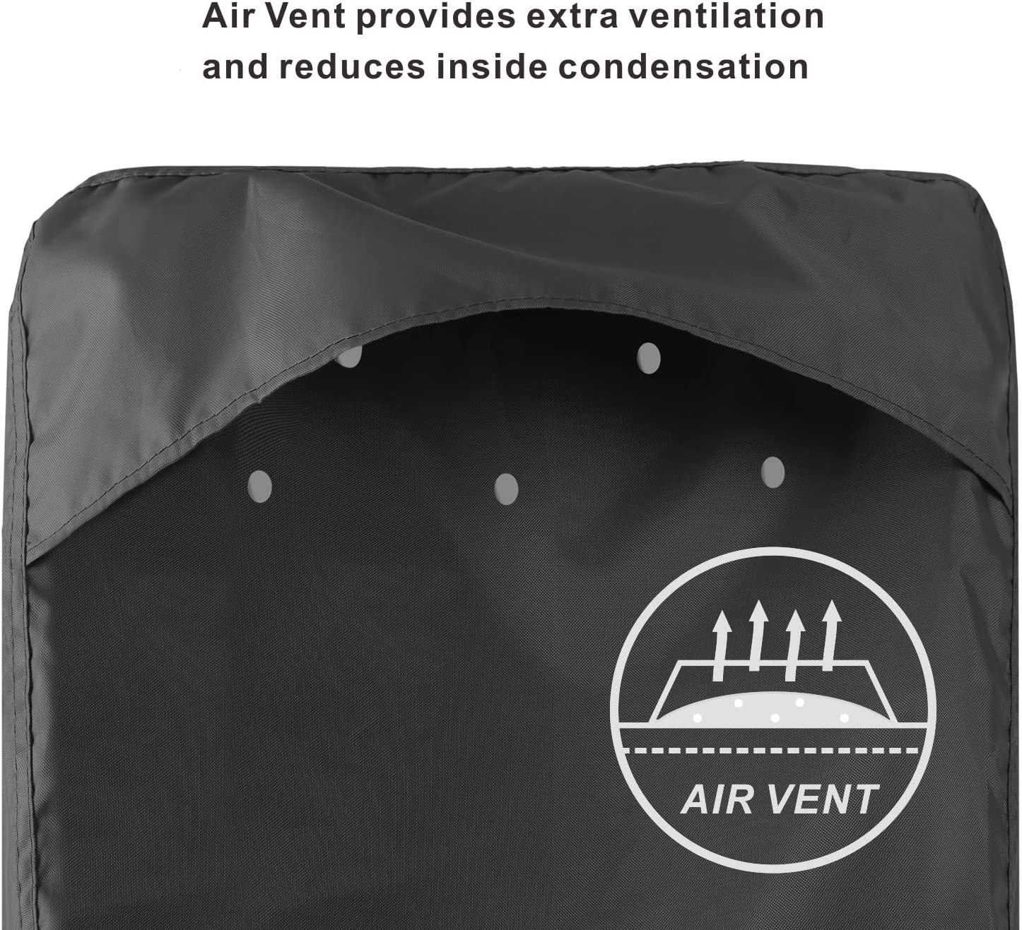 Outboard Motor Cover - Waterproof 600D Heavy Duty Boat Engine Hood Covers - Fit for Motor from 25HP up to 300 HP, Black