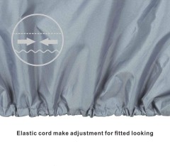 Outboard Motor Cover - Waterproof 600D Heavy Duty Boat Engine Hood Covers - Fit for Motor from 25HP up to 300 HP, Grey