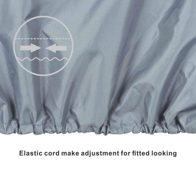 Outboard Motor Cover - Waterproof 600D Heavy Duty Boat Engine Hood Covers - Fit for Motor from 25HP up to 300 HP, Grey