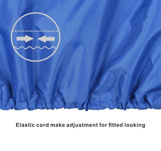 Outboard Motor Cover - Waterproof 600D Heavy Duty Boat Engine Hood Covers - Fit for Motor from 25HP up to 300 HP, Blue