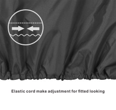 Outboard Motor Cover - Waterproof 600D Heavy Duty Boat Engine Hood Covers - Fit for Motor from 25HP up to 300 HP, Black