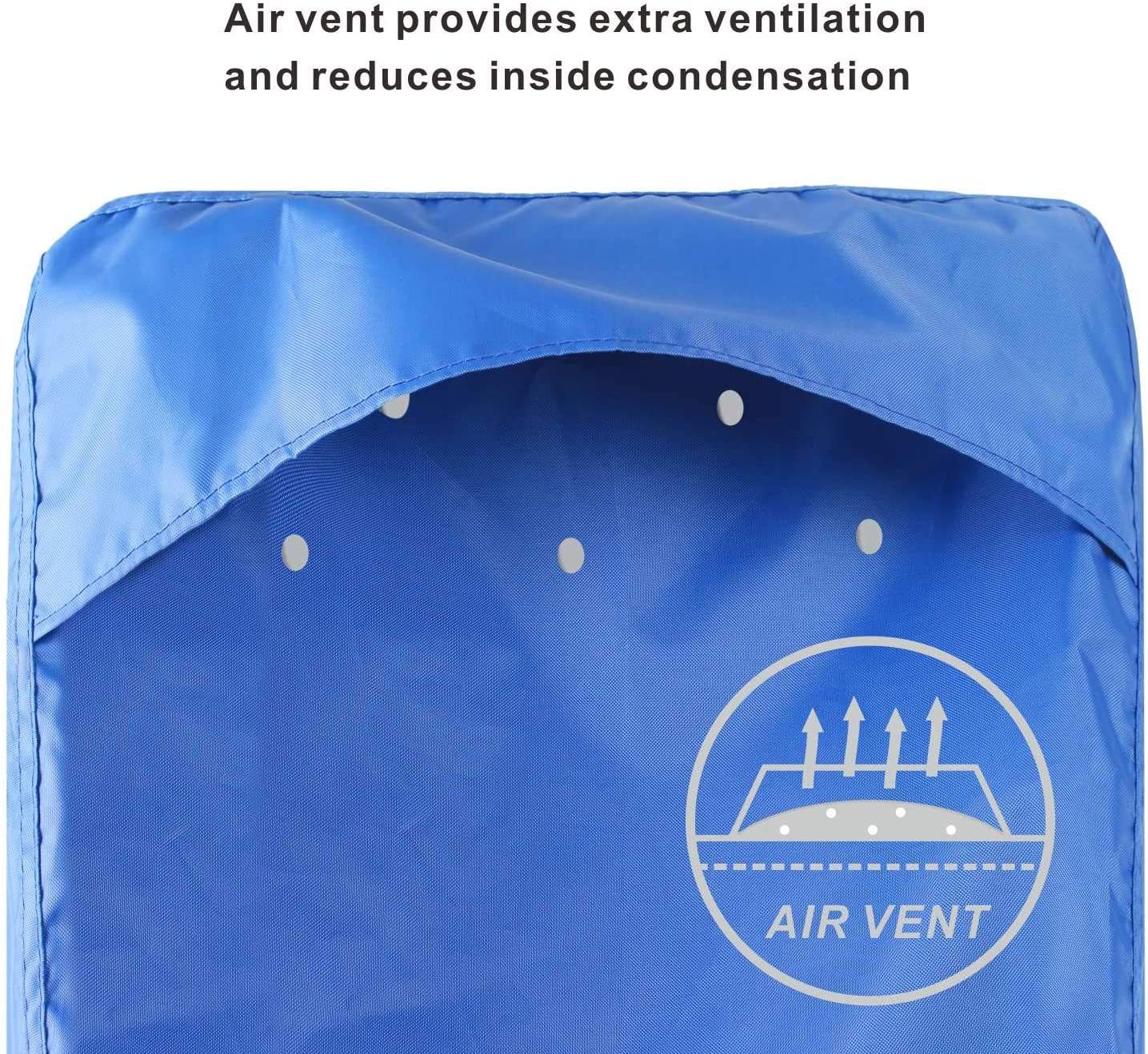 Outboard Motor Cover - Waterproof 600D Heavy Duty Boat Engine Hood Covers - Fit for Motor from 25HP up to 300 HP, Blue