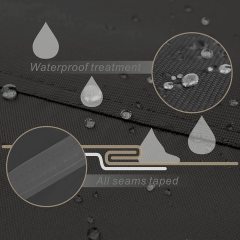 Outboard Motor Cover - Waterproof 600D Heavy Duty Boat Engine Hood Covers - Fit for Motor from 25HP up to 300 HP, Black