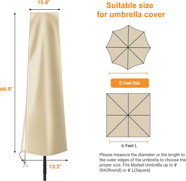 Patio Sunshade Umbrella Cover