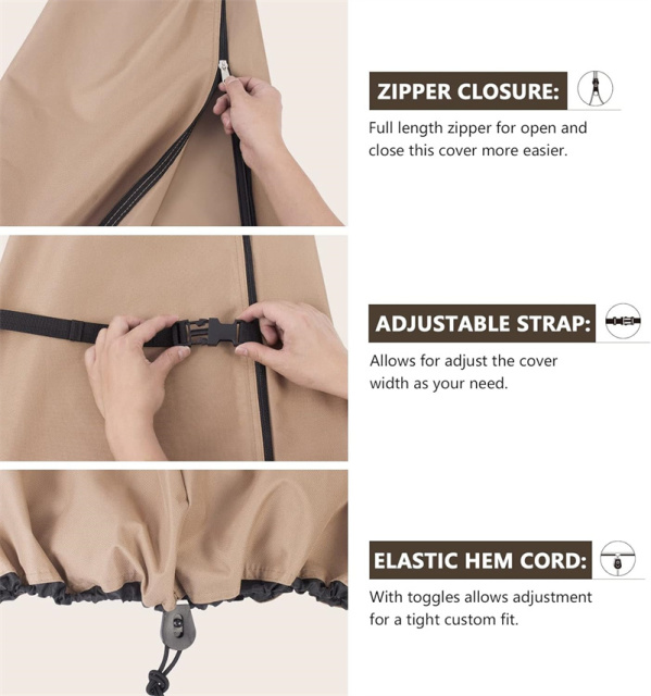 Patio Umbrella Covers with Zipper