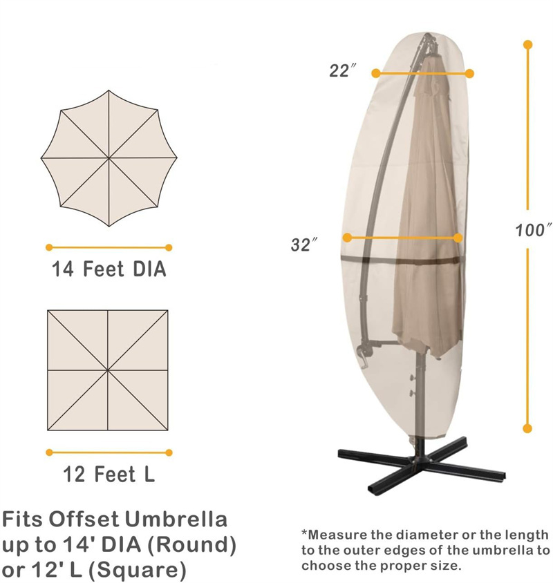 Patio Umbrella Covers with Zipper