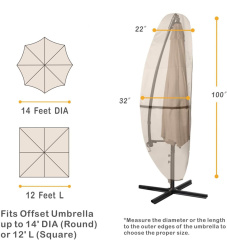 Patio Umbrella Covers with Zipper