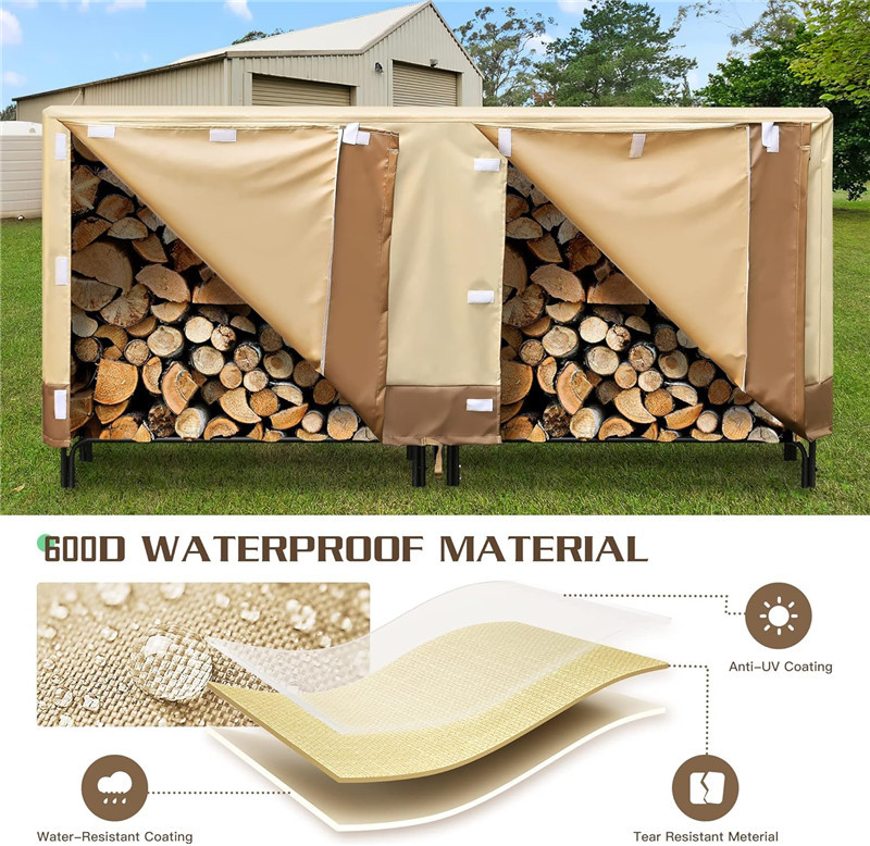 600d Oxford Fabric Firewood Log Rack Cover