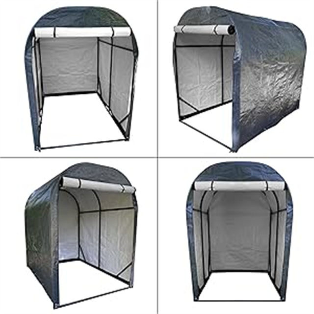 Canopy Shelter with Roll-up Zipper Door for Bike Motorcycle
