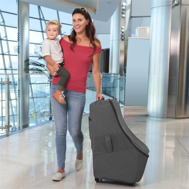 Grey Car Seat Backpack Travel Bag