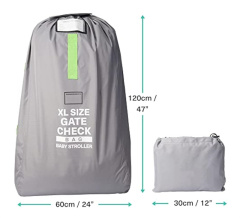 120 x 60cm Extra Large Pram Airplane Pushchair Car Seat Gate Check Waterproof Travel Bag