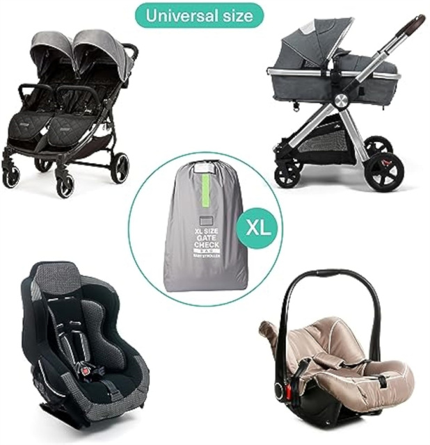 120 x 60cm Extra Large Pram Airplane Pushchair Car Seat Gate Check Waterproof Travel Bag