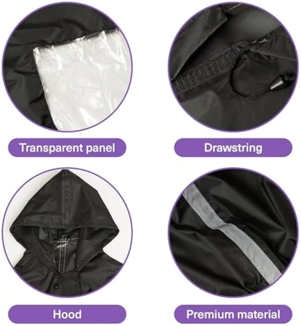Full Body Mobility Scooter Hooded Poncho Cover