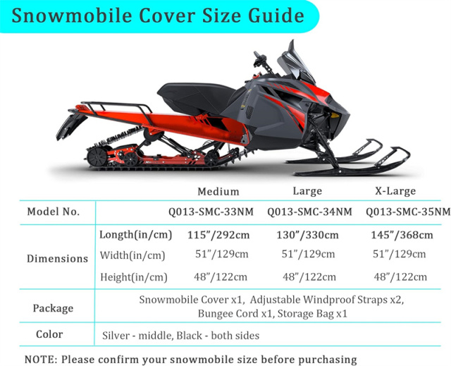 Heavy Duty Trailerable Snow Machine Snowmobile Cover