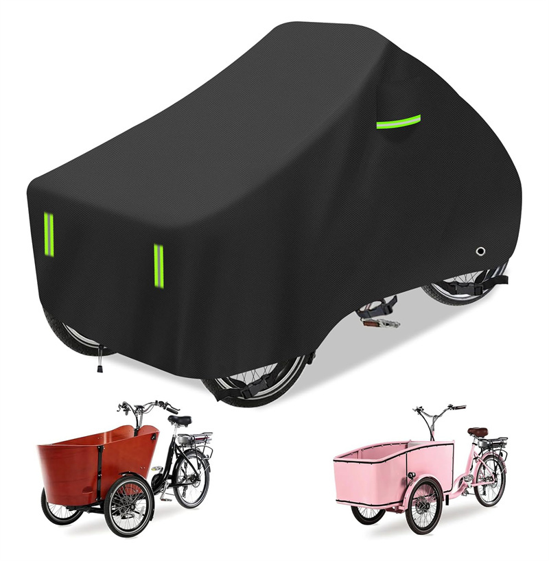Three Wheels Carrying Kids Cargo Bicycle Cover