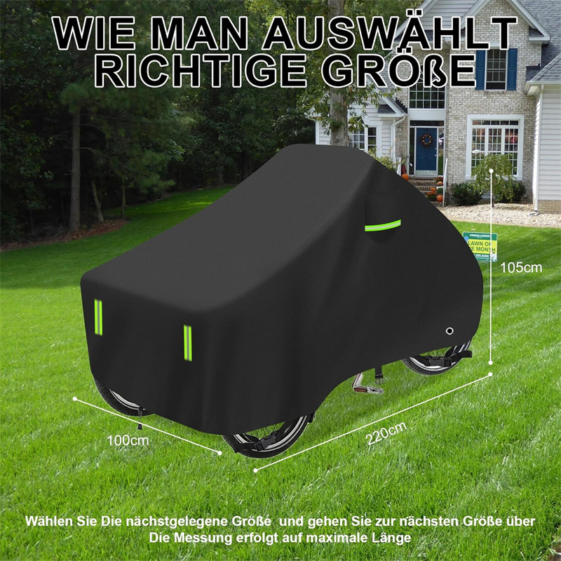Three Wheels Carrying Kids Cargo Bicycle Cover