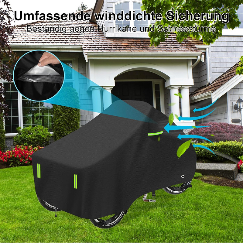 Three Wheels Carrying Kids Cargo Bicycle Cover