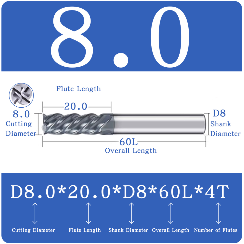 涂层钨钢平铣刀