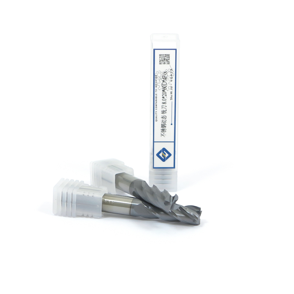 HRC65°  4-Flute  φ1-φ10mm  TiAlN Coated Carbide End Mills for Steel CNC Machining