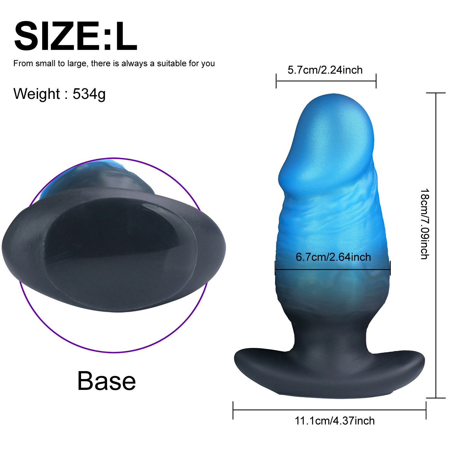 Multi Size Wearable Simulation Penis Anal Plug