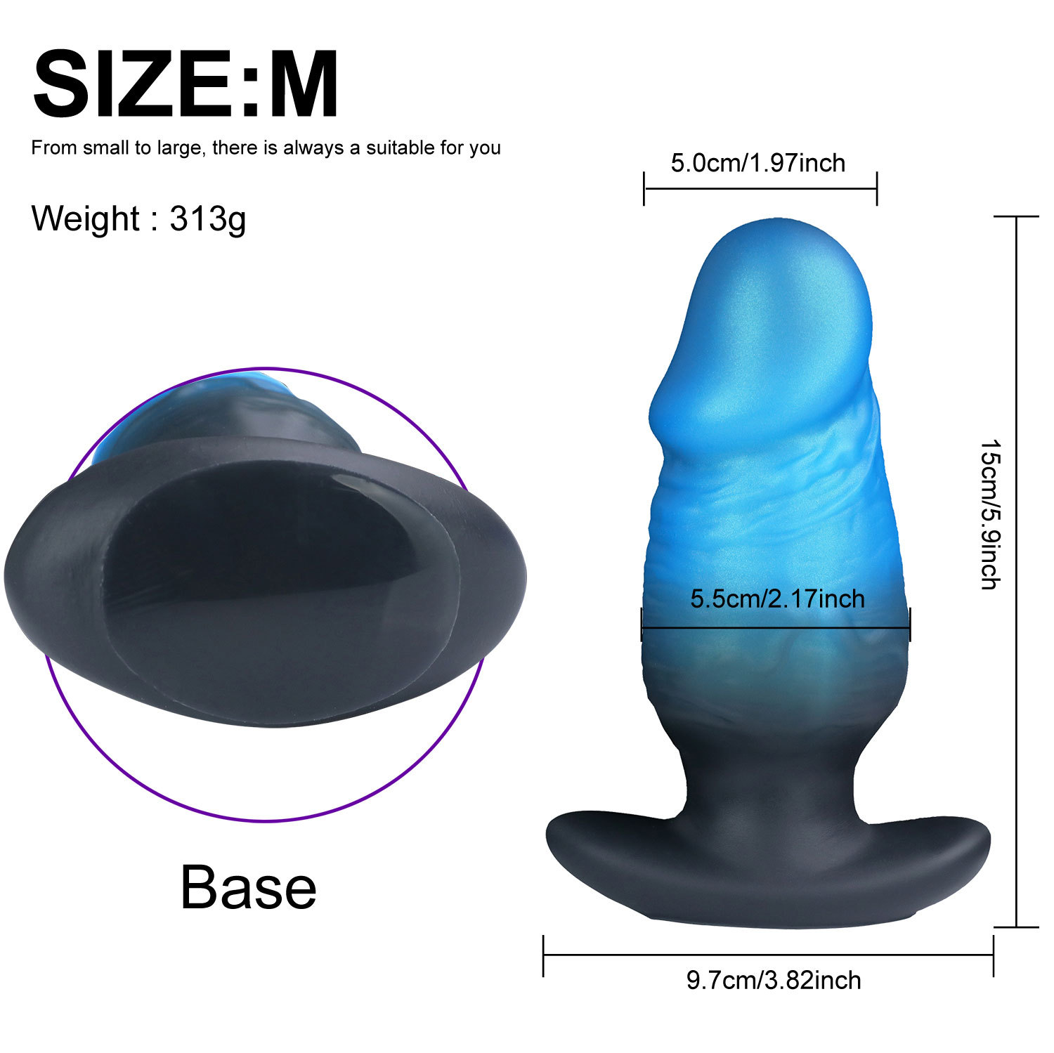 Multi Size Wearable Simulation Penis Anal Plug