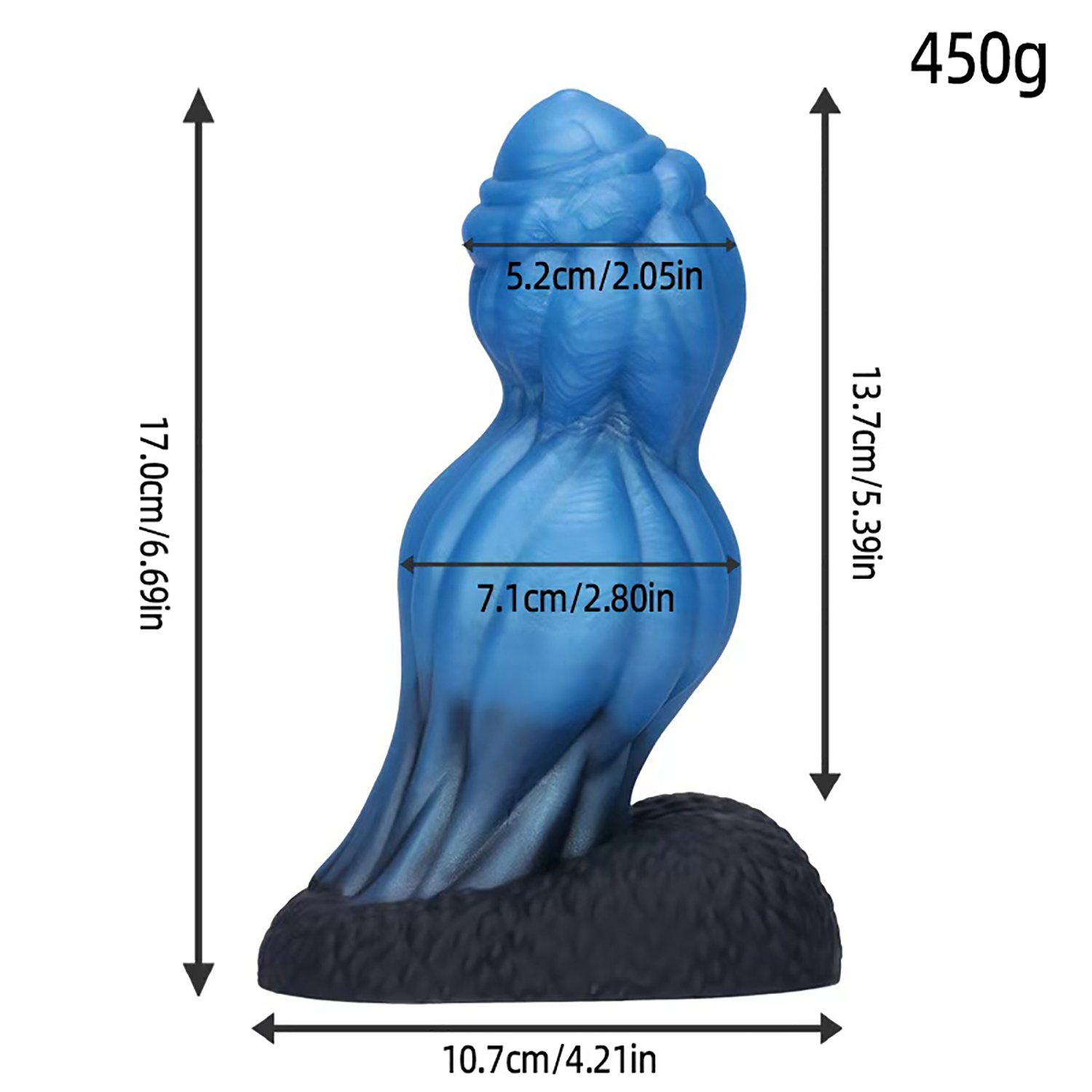 Fantasy Dragon Knot Dildo 7 Inch – Alien Monster Knotted Dildo with Strong Suction Cup